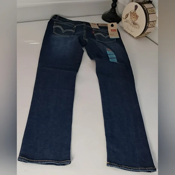 Levi's Skinny Adjustable Waist Stretch Denim Jeans Kids Girls Sz 12 NWT - Picture 8 of 10